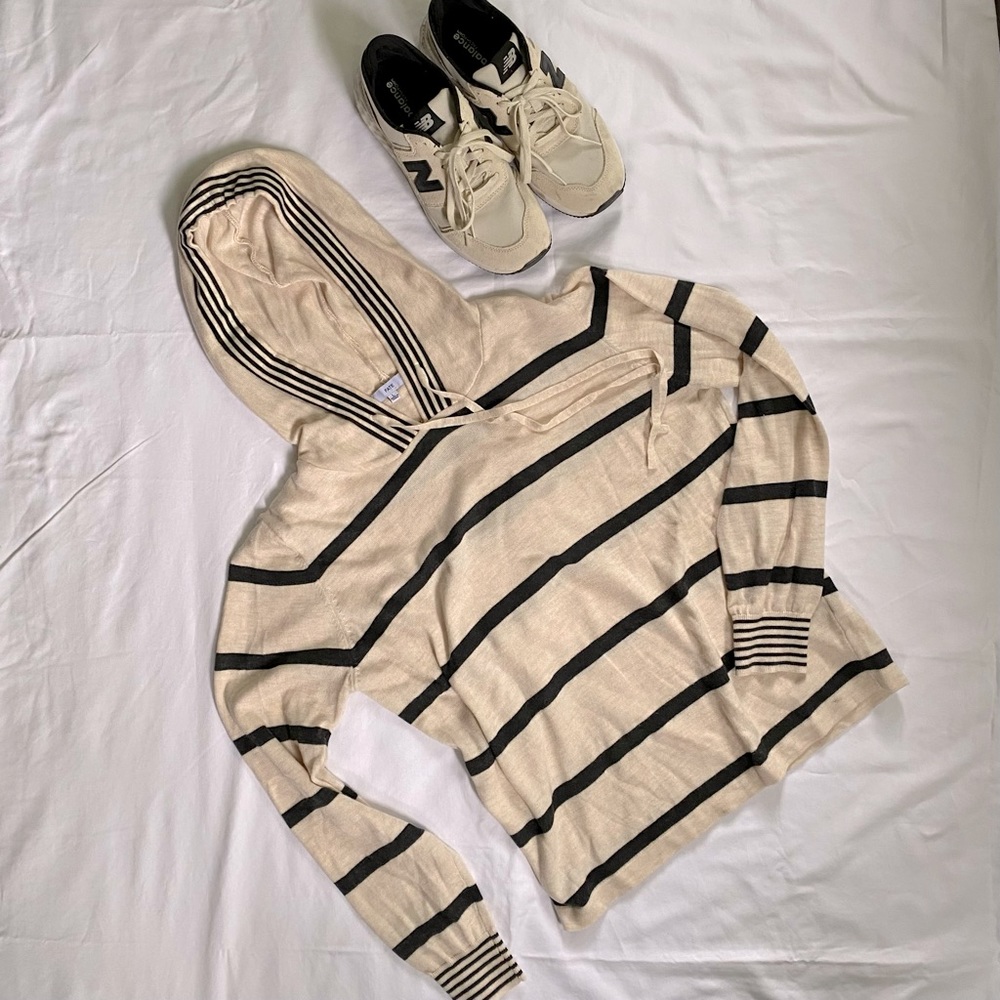 Women’s Striped Hooded Sweater, Size L